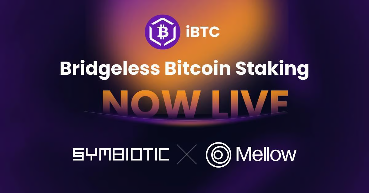 iBTC Launches on Symbiotic to Enable Bridgeless BTC Staking with Mellow Finance Vault